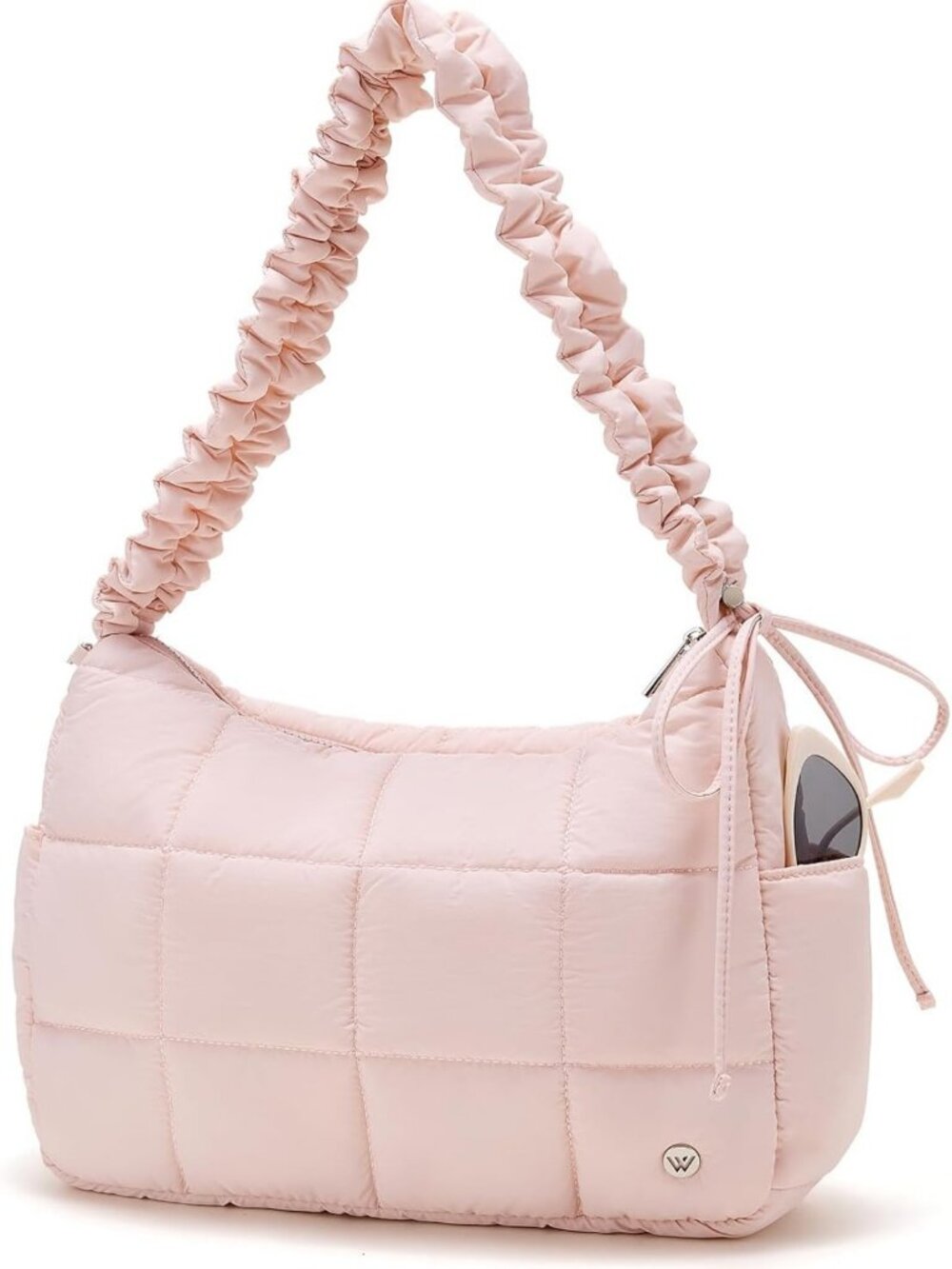 Stylish Medium Puffer Crossbody Bag for Women | Quilted Nylon Shoulder Hobo Bag